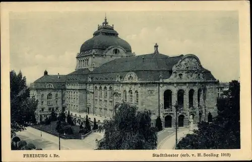 Ak Freiburg im Breisgau, Stadttheater