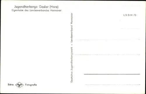 Landkarten Ak Jugendherbergen im Harz, Clausthal Zellerfeld, Goslar, Braunlage, Scharzfeld, Torfhaus