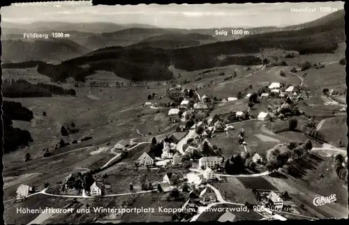 Ak Kappel Lenzkirch im Schwarzwald, Fliegeraufnahme, Feldberg, Saig, Hochfirst