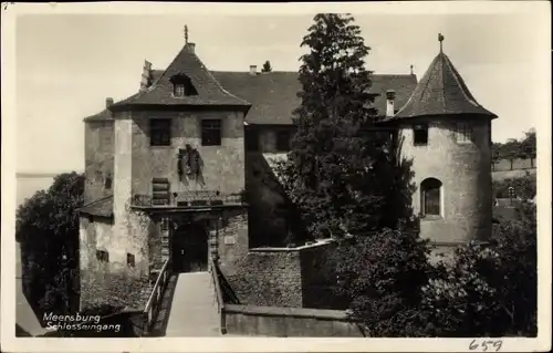 Ak Meersburg am Bodensee, Schlosseingang