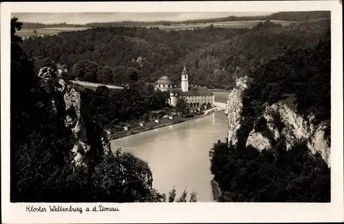 Ak Kelheim an der Donau Niederbayern, Kloster Weltenburg, Panorama