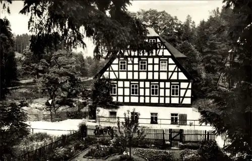 Ak Wolkenstein im Erzgebirge, Hüttenmühle, Vorderansicht