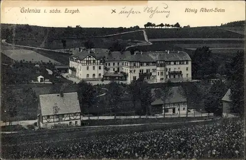Ak Gelenau im Erzgebirge, König-Albert-Heim