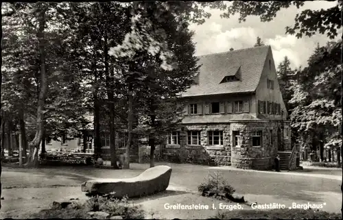 Ak Ehrenfriedersdorf im Erzgebirge, Greifensteine, Gaststätte Berghaus