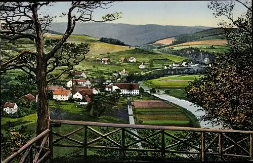 Ak Kunnersdorf Augustusburg im Erzgebirge, Blick vom Kunnerstein