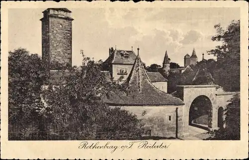 Ak Rothenburg ob der Tauber Mittelfranken, Rödertor