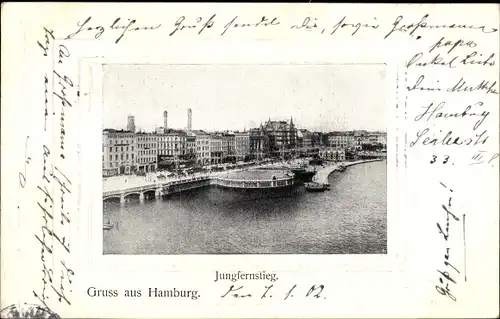 Ak Hamburg Mitte Neustadt, Jungfernstieg