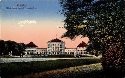 Ak Nymphenburg München Bayern, Königliches Schloss Nymphenburg