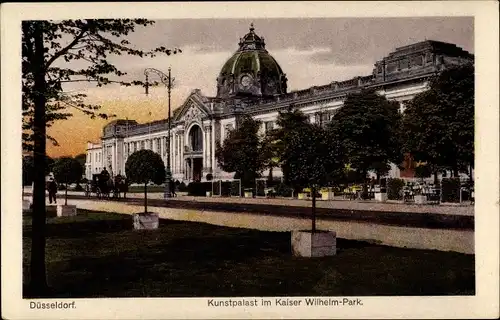 Ak Düsseldorf am Rhein, Kunstpalast im Kaiser Wilhelm-Park