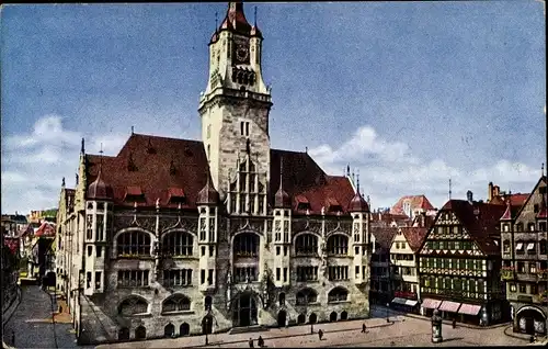 Ak Stuttgart in Württemberg, Rathaus