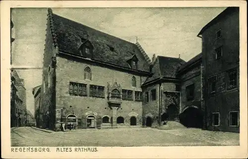 Ak Regensburg an der Donau Oberpfalz, altes Rathaus