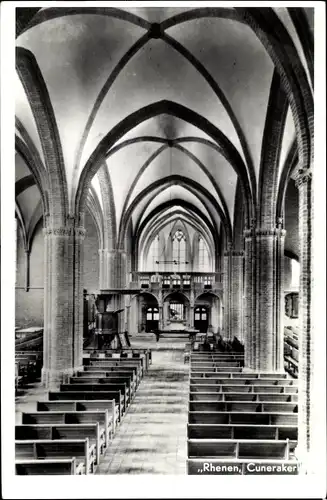 Ak Rhenen Utrecht, Cunerakerk, Innenansicht