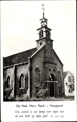 Ak Hoogland Amersfoort Utrecht Niederlande, Ned. Herv. Kerk