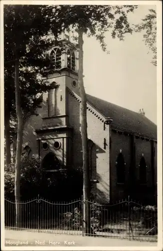 Ak Hoogland Amersfoort Utrecht Niederlande, Ned. Herv. Kerk