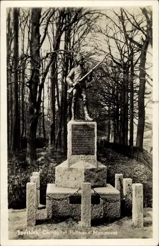 Ak Soestdijk Utrecht Niederlande, Christoffel Pullmann Monument