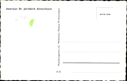 Ak Amersfoort Utrecht Niederlande, Interieur St. Joriskerk