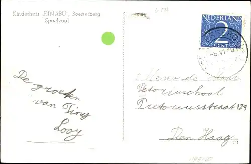Ak Soesterberg Utrecht Niederlande, Kinderhuis KINABU, Speelzaal