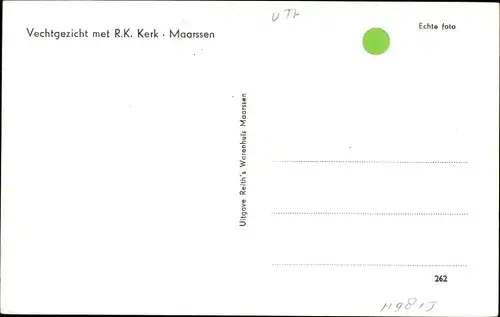 Ak Maarssen Utrecht, Vechtgezicht met R. K. Kerk