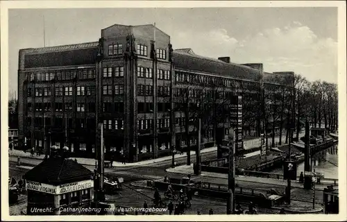 Ak Utrecht Niederlande, Catharijnebrug met Jaarbeursgebouw