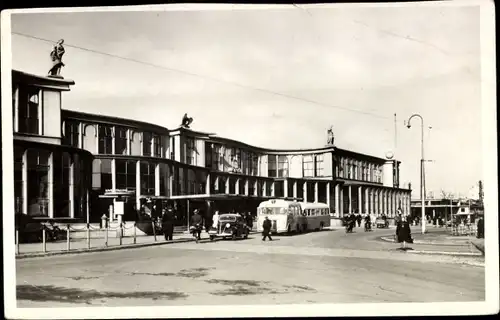 Ak Utrecht Niederlande, Stationsplein, Bus