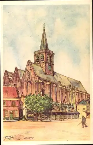 Künstler Ak Amersfoort Utrecht Niederlande, St. Joriskerk