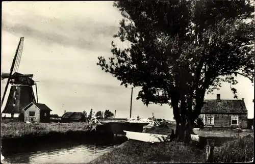 Ak Zevenhuizen Südholland, Molen en Sluis