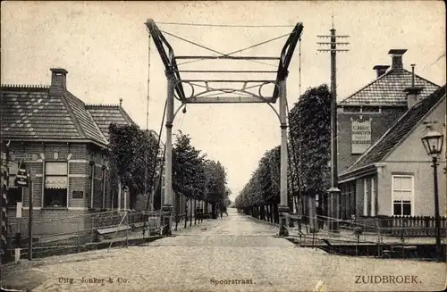 Ak Zuidbroek Groningen Niederlande, Spoorstraat