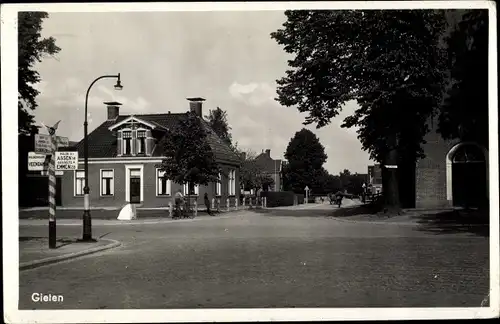 Ak Gieten Drenthe Niederlande, Straßenpartie