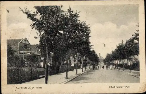 Ak Alphen aan den Rijn Südholland, Stationstraat