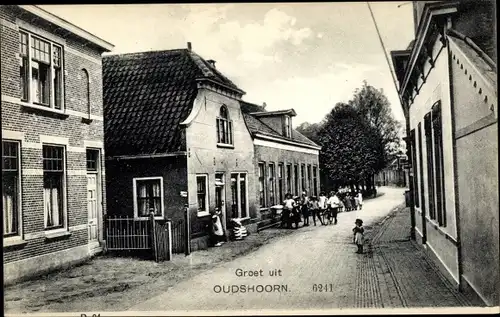 Ak Oudshoorn Südholland Niederlande, Straßenpartie