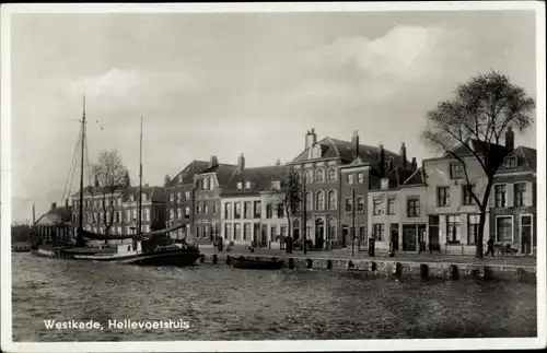 Ak Hellevoetsluis Südholland, Westkade