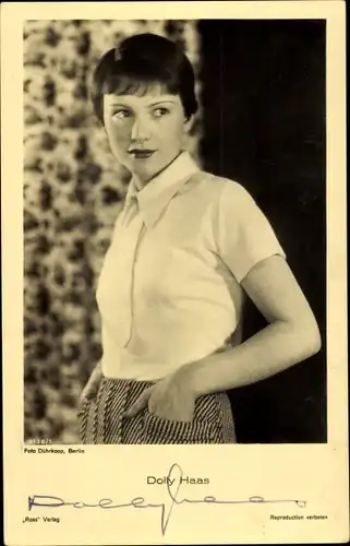 Ak Schauspielerin Dolly Haas, Portrait, Ross Verlag 9136/1