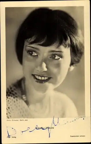 Ak Schauspielerin Dolly Haas, Portrait, Ross Verlag Nr. 6058/1