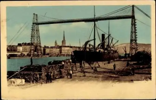 Ak Rouen Seine Maritime, Le Pont transbordeur