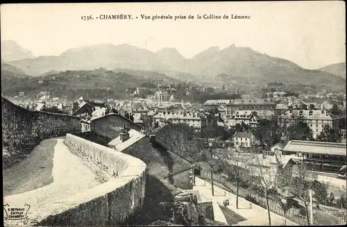 Ak Chambery Savoie, Vue generale prise de la Colline de Lemenc