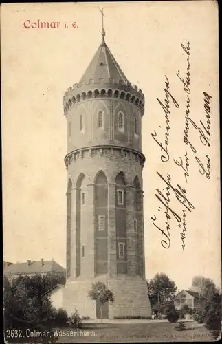 Ak Colmar Kolmar Elsass Haut Rhin, Wasserturm