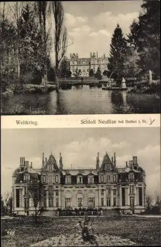 Ak Rethel Ardennes, Schloss Neuflize, I. WK