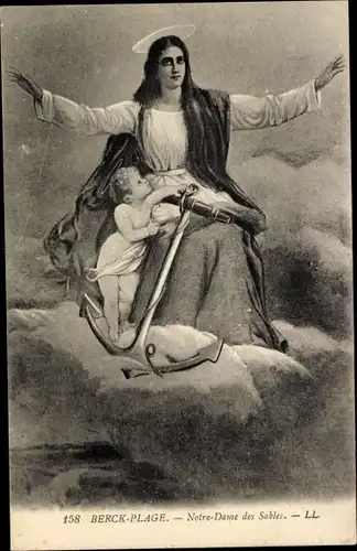 Ak Berck Plage Pas de Calais, Notre Dame des Sables