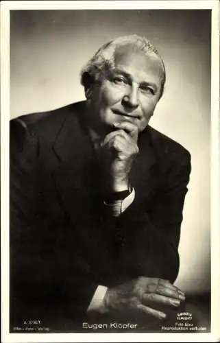 Ak Schauspieler Eugen Klöpfer, Portrait, Film Foto Verlag A 3736/1