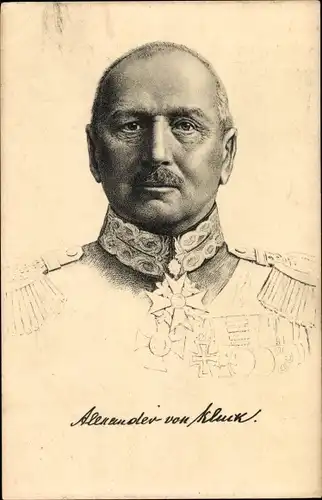 Künstler Ak Generaloberst Alexander von Kluck, Portrait