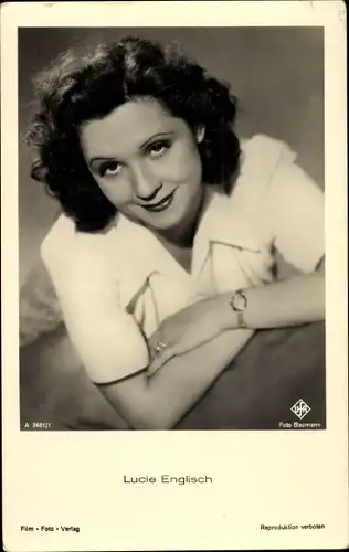 Ak Schauspielerin Lucie Englisch, Portrait, Ufa Film