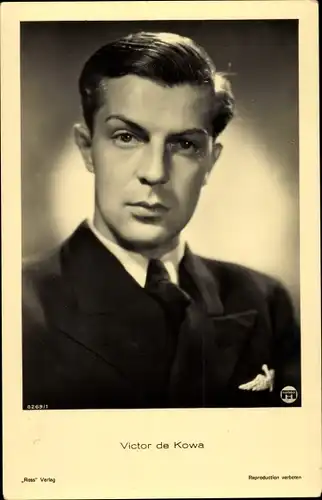 Ak Schauspieler Victor de Kowa, Portrait