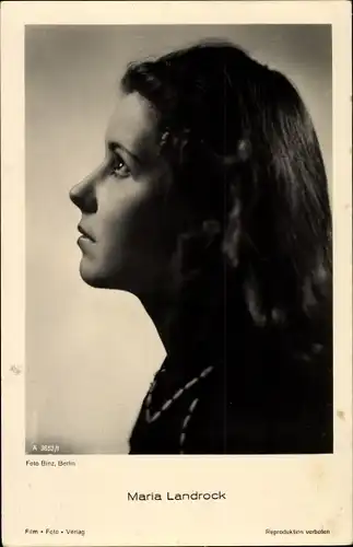 Ak Schauspielerin Maria Landrock, Profilansicht, Portrait