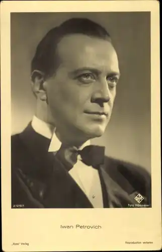 Ak Schauspieler Iwan Petrovich, Portrait