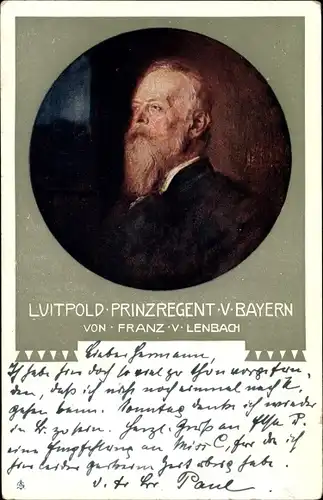 Künstler Ak von Lenbach, Franz, Luitpold Prinzregent von Bayern