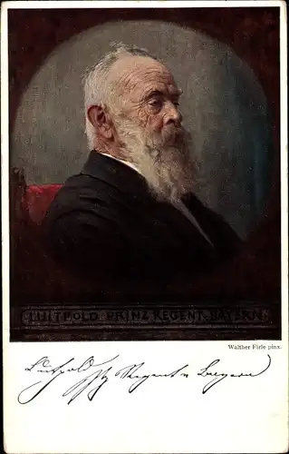 Künstler Ak Firle, Walther, Prinzregent Luitpold von Bayern, Portrait