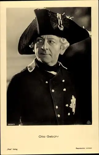 Ak Schauspieler Otto Gebühr, Portrait in Uniform