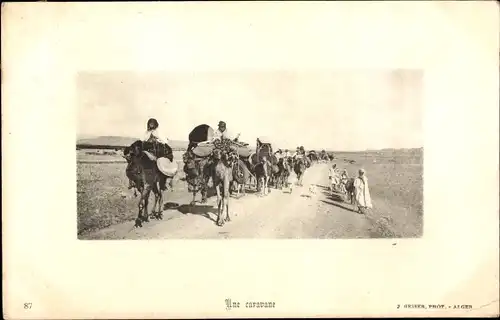 Ak Une caravane, Kamele, Maghreb