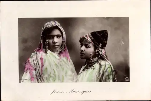 Ak Mauresques, Maghreb, Frauen in traditionneler Kleidung