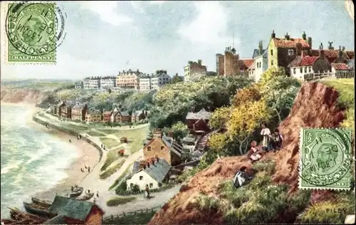 Künstler Ak Filey Yorkshire, Resort on the coats, Tuck II 7772